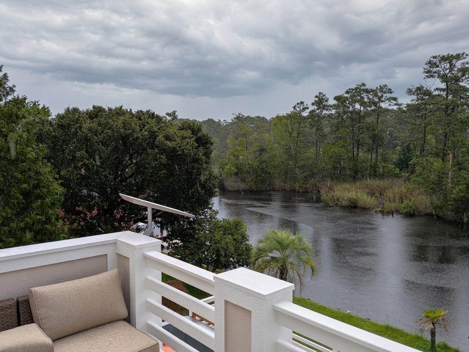 Starlink installed at a waterfront home on the Outer Banks, overlooking the sound